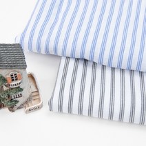 태백섬유 블라우스원단 인견 레이온 코튼 혼방 40수 원단 스트라이프 2종, 그레이(E이삼)