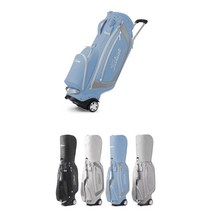 2022년 타이틀 트롤리 두바퀴 남여공용 방수 9인치 스텐다드 골프 캐디백, 화이트