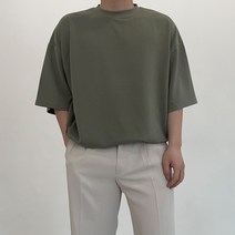 링클프리 에어 스판 오버핏 반팔티