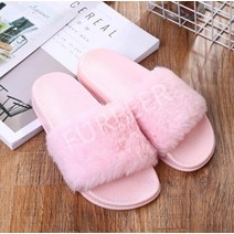 어그 퍼 슬리퍼 여성의 겨울 플러시 실내 미끄럼 방지 따뜻한 모피 신발 여성 모피 슬라이드 패션 하우스 신발 여성 검은 모피 플립 플롭