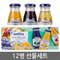 해태음료 썬키스트 훼미리 오렌지+포도+사과 음료세트, 180ml, 24병