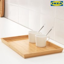 [이케아]OSTBIT 대나무트레이(25＊33cm), 대나무+ORDNING조리용품통801.795.79