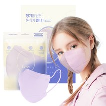 뢰브 Lovv 새부리형 일회용 컬러마스크 대형 중형 마스크, 중형 퍼플 40매, 40개