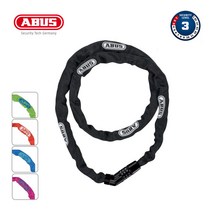 [기타] 아부스 2022 번호식 체인 자물쇠 4804C 110cm, 색상:블랙