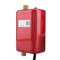 전기 순간 온수기 야외 화장실 가전 제품 Tankless 전기 온수기 욕실 주방 인스턴트 온도 디스플레이 난방, 03 빨간_01 미국 플러그