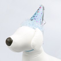 반려동물 파티 꼬깔 모자 강아지 생일 고양이 프로필사진 크리스마스 새해 선물, 블루