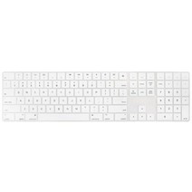 키보드 커버 트레이 덮개 키스킨 호환용 for apple magic keyboard a1843 with 숫자 패드 us 영어 버전 스킨 mult, 협력사, 백라이트 흰색