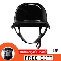 스냅백헬멧 빈티지 레트로 독일 오토바이 오픈 페이스 하프 헬멧 파일럿 카스코 모토 야마하 가와사키 혼다 스즈키, 1+XXL