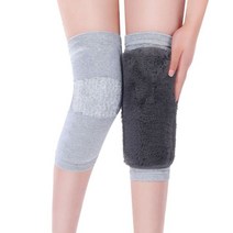 무릎 아대 니슬리브 Winter Plush Knee Pad Faux Rabbit Hair Comfort Thermal Warmer Leg Sleeves For Run, 01 gray_03 L
