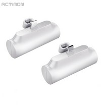 액티몬 휴대폰 보조 충전 배터리 5000mAh 8핀/C타입 일체형 스탠딩 거치타입 / 휴대형 출장/여행용, 액티몬 P-Mini 5000-C타입 전용 화이트