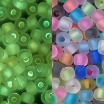 3mm 반투명 LED 야광 씨앗 비즈 DIY 목걸이 팔찌 귀걸이 쥬얼리 액세서리 만들기위한 느슨한 스페이서 600 개/묶음, [01] Frosted 3mm X 600Pcs, Mixed