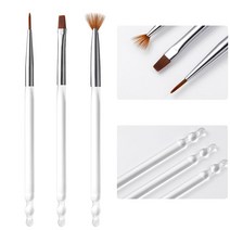 투명아크릴 미술용품점 디자인마카 미술물통 프랜치 스트라이프 네일 아트 라이너 브러쉬 세트 3 개 3D 팁 라인 DIY 드로잉 펜 UV 젤 페인팅 매니큐어 도구, [26] 227575