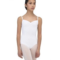 Wear Moi ULENA 발레 댄스 및 체조용 레오타드 여성/여아용 블랙 면 화이트., Medium