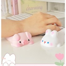 애니멀 손목보호 패드 마우스패드 손목받침, 화이트토끼