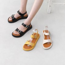 더블 버클스트랩 통굽샌들(3.6cm) 9137