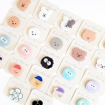 그립톡 핸드폰 커플 에폭시 스마트폰 거치대 동물 스마트톡, 16. 에폭시 볼터치강아지