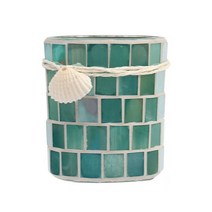 유리 모자이크 캔들홀더 에매랄드 럭셔리 인테리어 소품 양초 용기