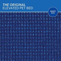 Coolaroo 반려동물 쿨링 메시 시원한 여름 침대 브런즈윅 그린 라지, Aquatic Blue_Large