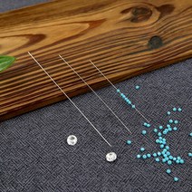 마미쏘잉/ 아주 긴 비즈바늘 30개-8cm 10cm 12cm/ 롱 스트레이트/ 얇은 비드 작은구슬용