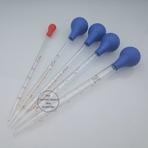 파이펫 스포이드 실험 도구 2pcs 4pcs 유리 졸업 vol. 고무 헤드가 있는 0.5ml1ml2ml3ml5ml10ml트랜스퍼, 10ml 2개
