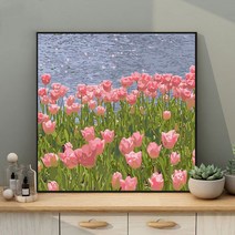 Diy 유화그리기 튤립 꽃 색칠 풍경 해바라기 인테리어 카페 취미 소모임, 세트 BK272