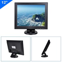 서브모니터 노트북 보조 듀얼 게이밍 플스 포터블 zhixianda 12 인치 4:3 800x600 1024x768 bnc hdmi av vga usb 인터페이스 산업용 95, h12-800x600