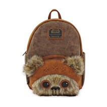 Loungefly 라운지플라이 Star Wars Ewok 인조 가죽 미니 백팩 원 사이즈