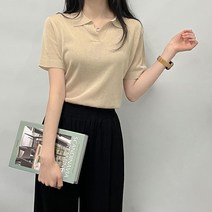 조이 반팔 카라 니트