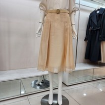 JJ JIGOTT 제이제이지고트 쉬폰 레이어링 A라인 도트 스커트 GK3A0SK12