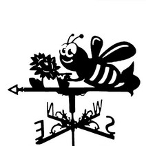 풍향계 바람자루 풍향기 바람측정 2021 레트로 금속 날씨 베인 실용 홈 야외 지붕 공예 정원 꿀벌 동물 브, 03 C