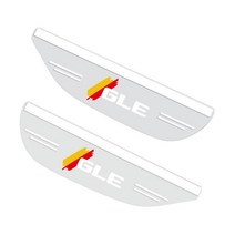 메르세데스 벤츠 GLE 로고용 유연한 PVC 자동차 백미러 비 눈썹 바이저 방수 커버 외관 액세서리 2 개, [01] for GLE logo
