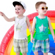 [SALE]여름 유아동 민소매 실내복 상하복-스타릿