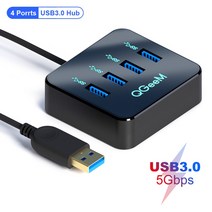 QGEEM USB 허브 3.0 어댑터 USB 분배기 XIAOMI 노트북 MACBOOK PRO 2015 IMAC 4 포트 USB 3.0 허브 PC 컴퓨터 액세서리, 1개, CHINA, 4 Ports USB HUB