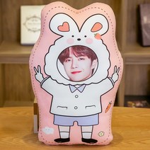 사람 얼굴 모양 봉제 인형 주문 제작 생일선물추천 10대여자, AK_30cm(양쪽에 그림 포함)