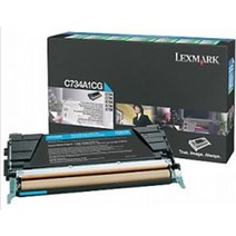 렉스마크 X738dte/C734A1CG/파랑/정품토너, 1