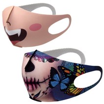 할로윈 패션 구리원사 항균 마스크 성인용아동용 프리사이즈, 19.아동_블루페이스