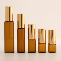 1 개/몫 2ML 3ML 5ML 10ML 롤 유리 병 앰버 유리 에센셜 오일 병 얇은 유리 병 샘플 테스트 병, 01 1ml_03 Silver cap