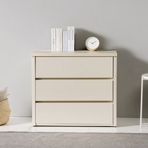 소티디자인 비비앙2 광폭 3단 서랍장 870 - 아이보리, 단품