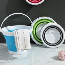 전원주택 셀프세차용 접이식 10L 물통 자동차세차용품, 블루