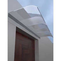 투명 어닝 테라스 가림막 고정 차양막 그늘막 비가림 처마 비막이, 400x800 반투명(파사드 설치)