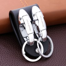 뉴타임즈12 열쇠고리 키홀더 열쇠고리 남성 허리띠형 혁대허리끈 달고서 자동차 소가죽 2 고급 리얼 가죽 열쇠고리 창의 XT10 A28, 1개, 03 블랙B1202