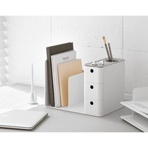 멀티 데스크오거나이저 콤보 책꽂이/데스크정리함/수납함(1박스 4개입), 화이트