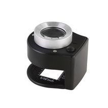 6LED UV 30X 돋보기 광학 유리 렌즈 루페 코인 스탬프 쥬얼리 미니 스레드 카운터 학습용, 02 black
