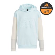아디다스 키즈 130cm 160cm 주니어 컬러배색 후드티셔츠-HM7182