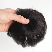 부분가발 볼륨 정수리가발(블랙) 부분 인모 탑커버 가발 수리 뽕탑숱보완정