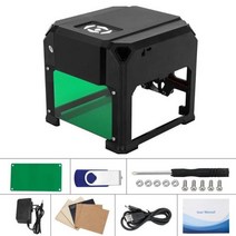 우드 라우터 CNC 레이저 각인기 3000mw DIY 로고 프린터 미니 작업, Black+UK plug