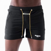 짐무크 남성 텐션핏 옐로우라인 투인원 쇼트 팬츠 반바지