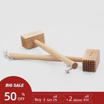 고기 망치 탕탕이 돈까스 연육기 가정용 나무 노크 소 메이스 스테이크 부드러운 긴 손잡이 비트 해머 주방 연화제 가제트, 단일옵션