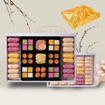 [삼시세끼연구소] 고급 한과 선물 세트 담양한과 한과자 화과자 유과 약과 선물세트 보자기 1단 2단 3단 실속형, 3_우의정 세트 죽향