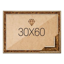 보석십자수 패브릭형 액자 30x60 고급형 앤틱골드 (아크릴 보호필름-스티커판 포함), 단품
